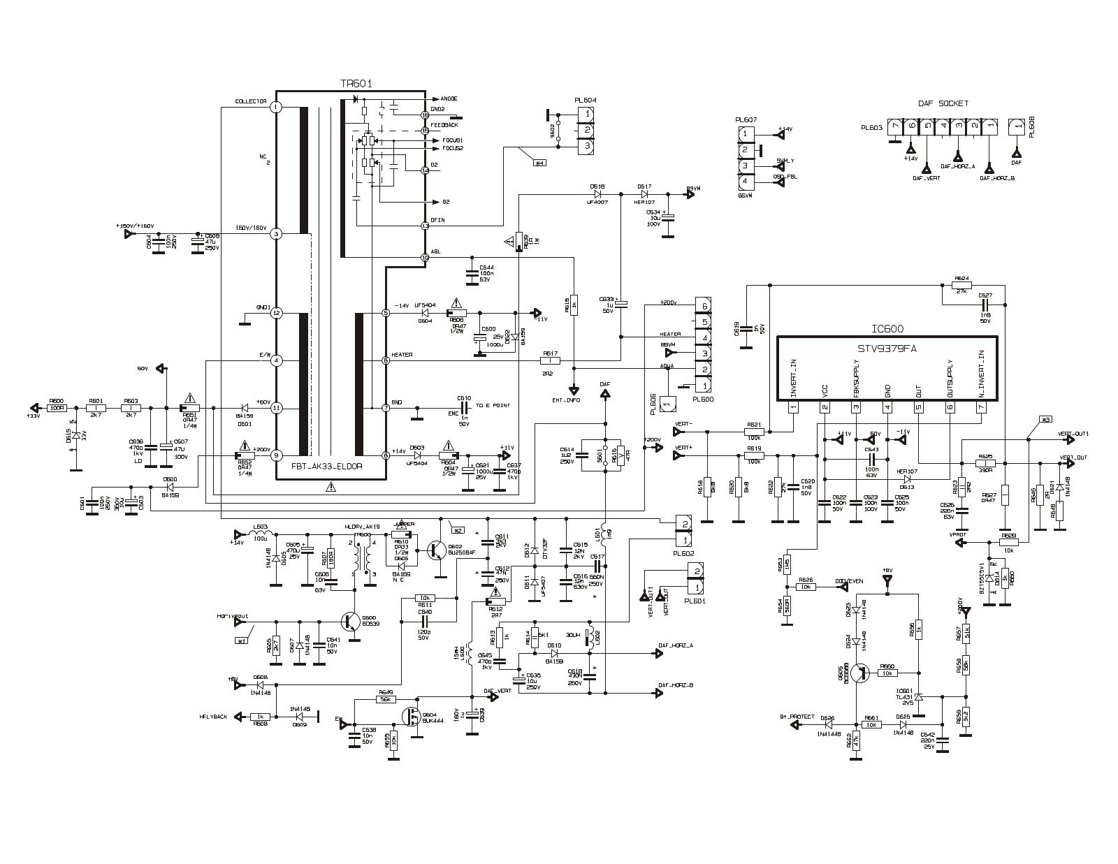 VESTEL AK33 Schematics deflection