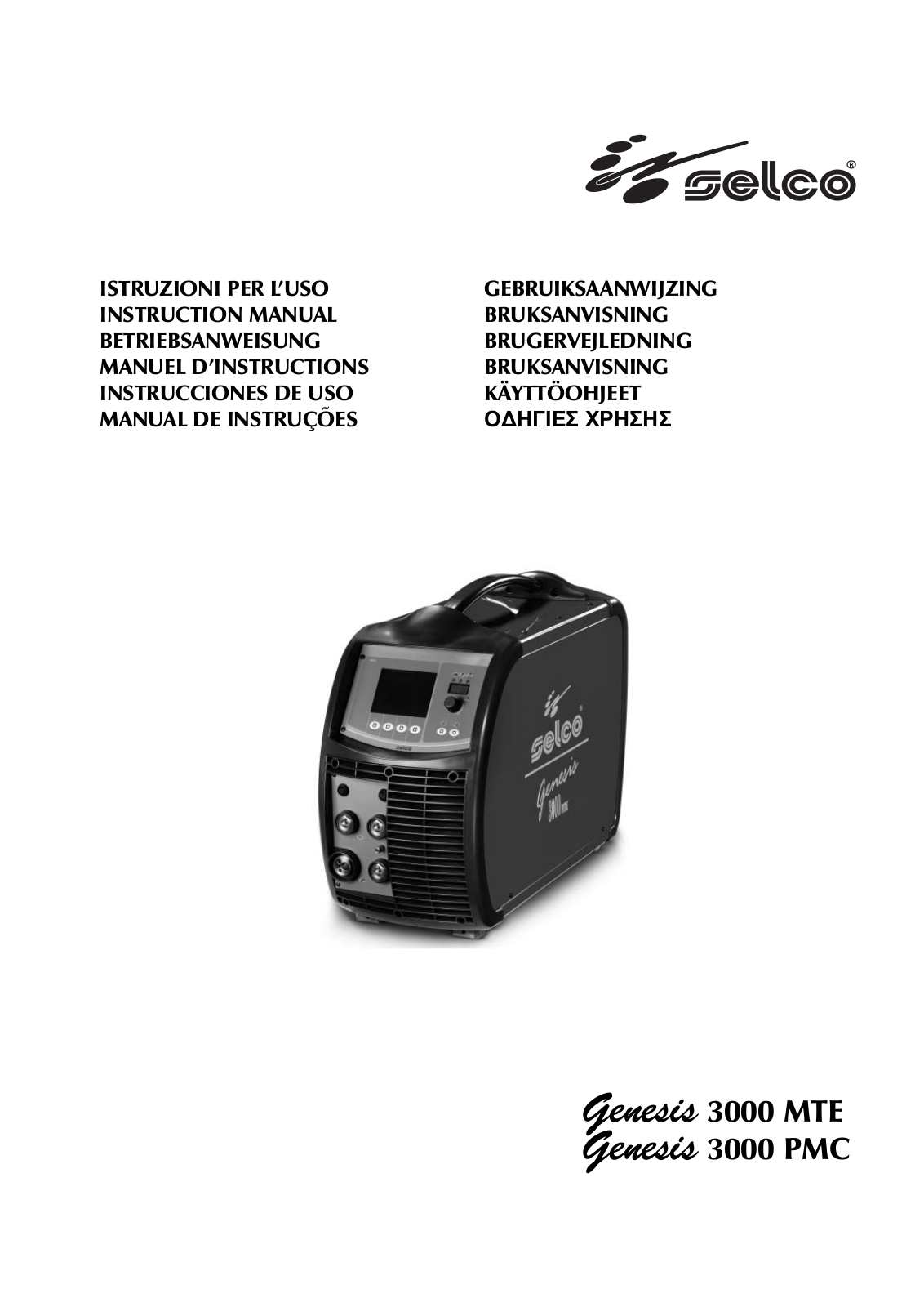 Selco Genesis 3000 MTE, Genesis 3000 PMC Instruction Manual
