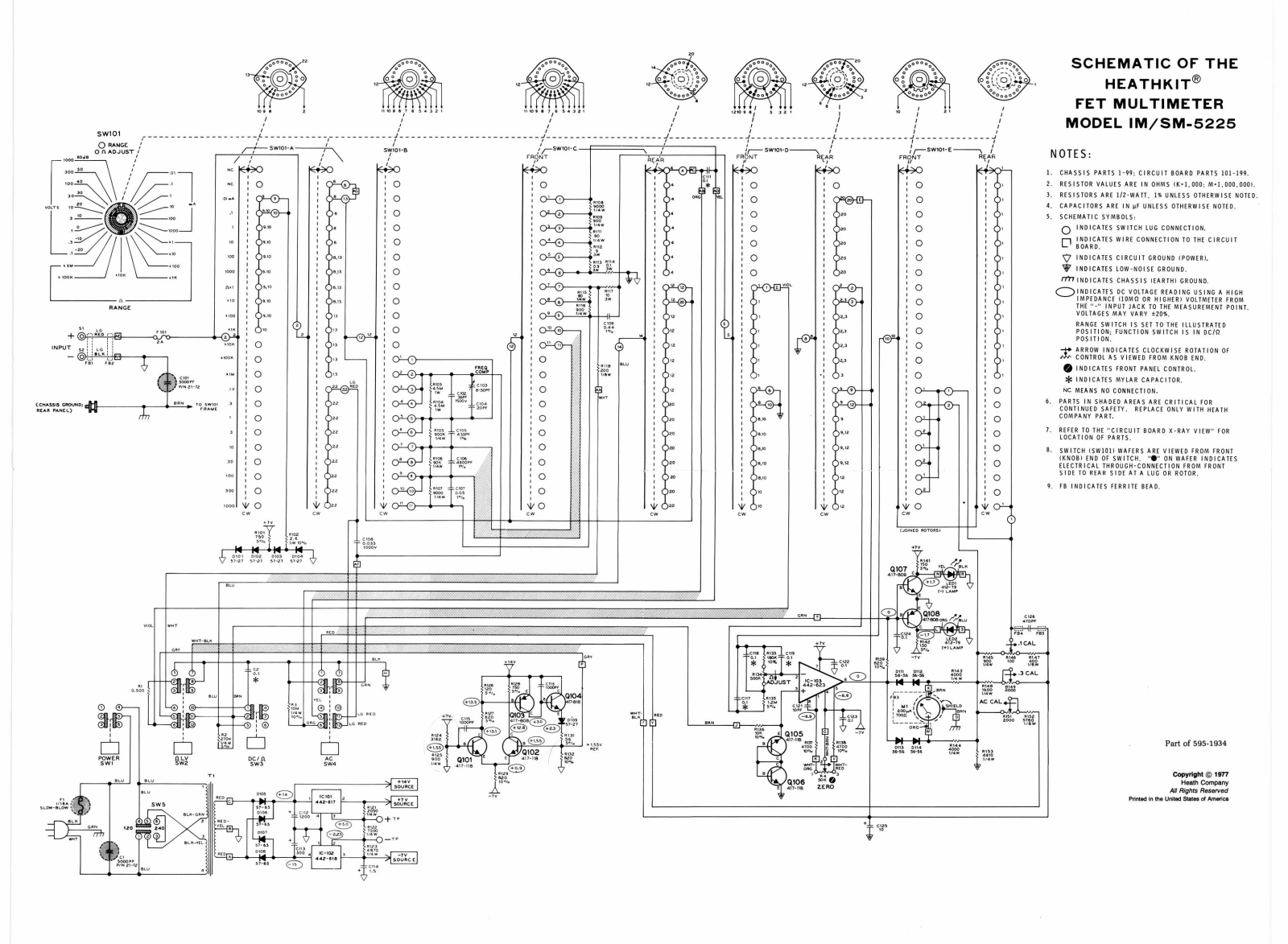 Heathkit IM-5225 Schematic