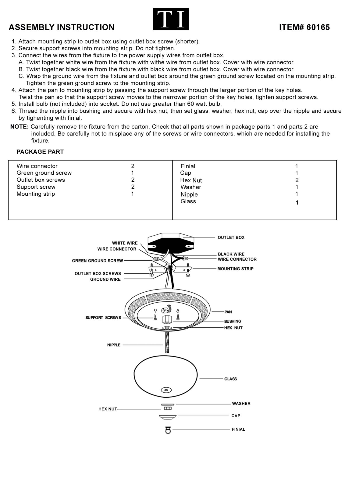 Triarch 60165 User Manual