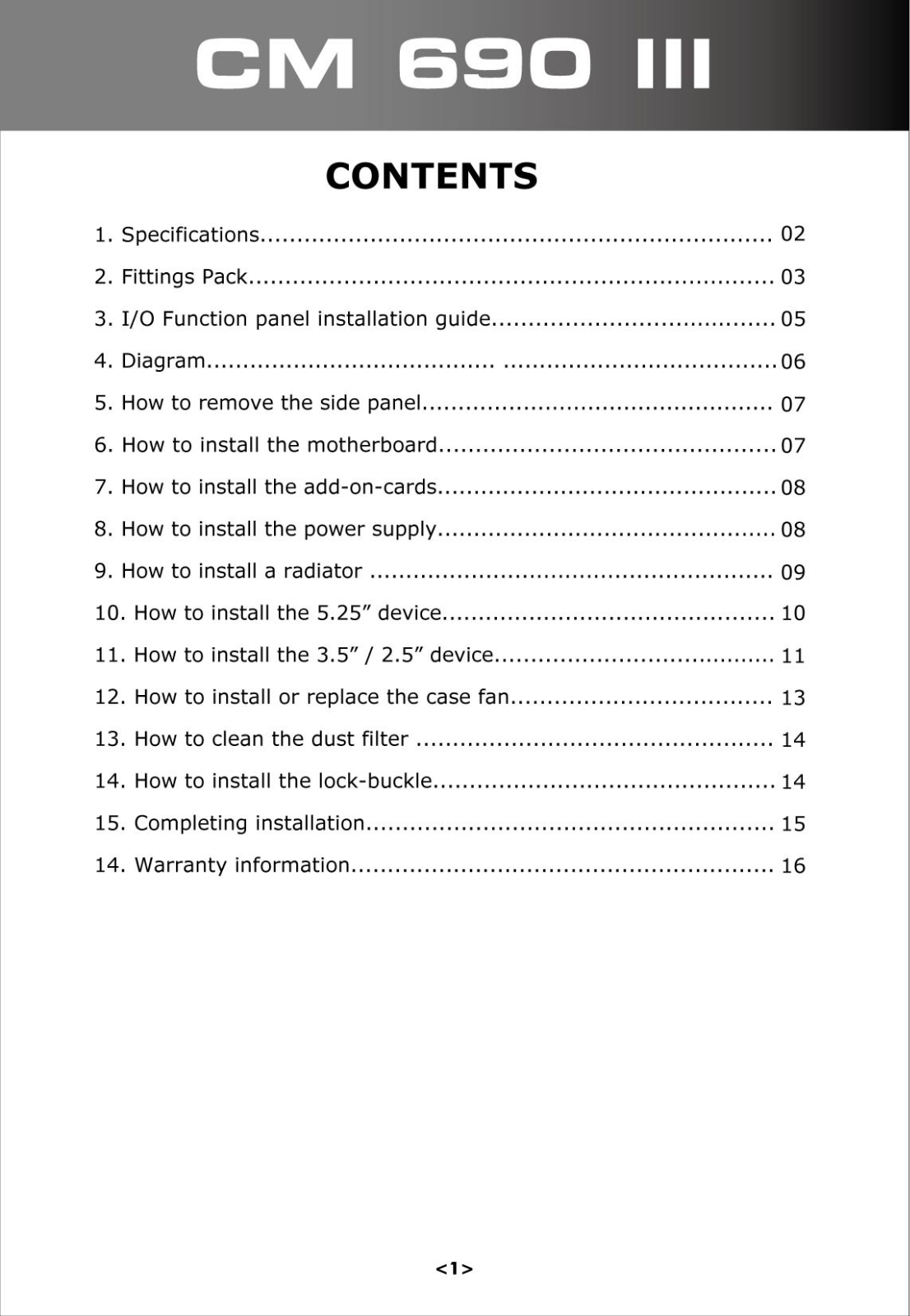 COOLER MASTER CM 690 User Manual