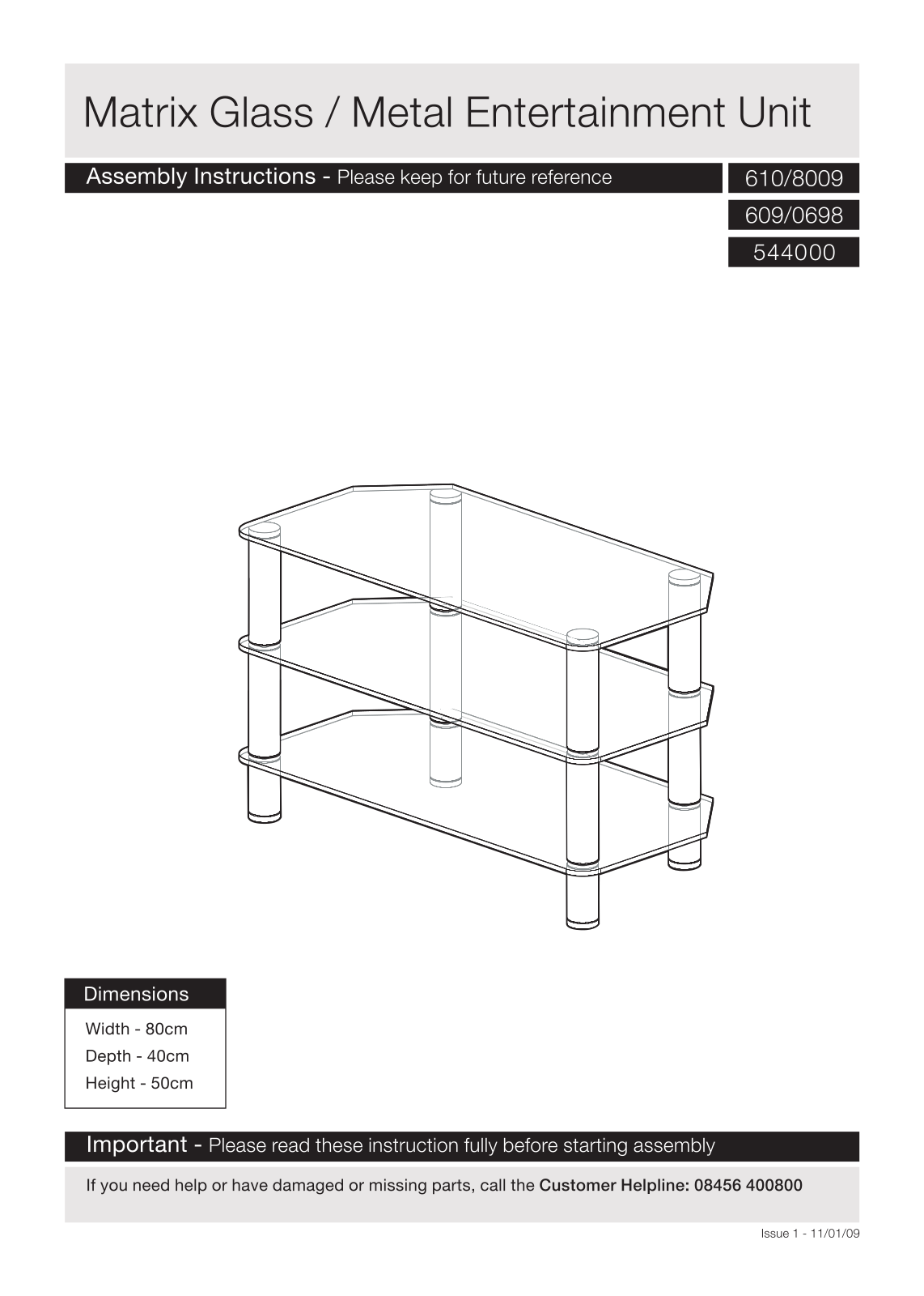 Argos 610/8009, 609/0698, 544000 User guide - ManualMachine.com