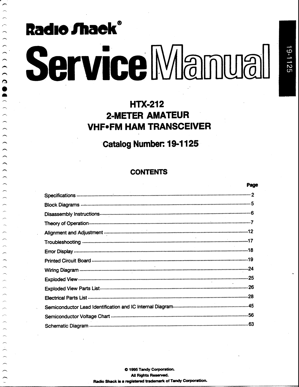 RadioShack HTX-212 Service Manual