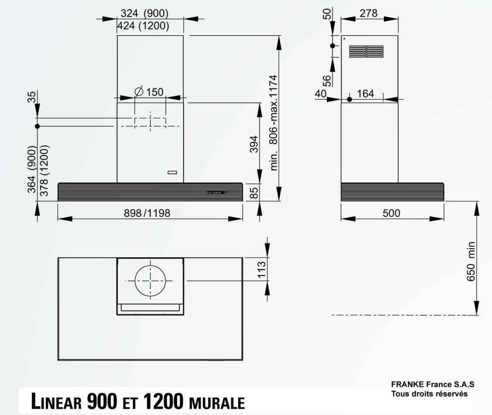 ROBLIN LINEAR 1200 MURALE, LINEAR 900 MURALE User Manual