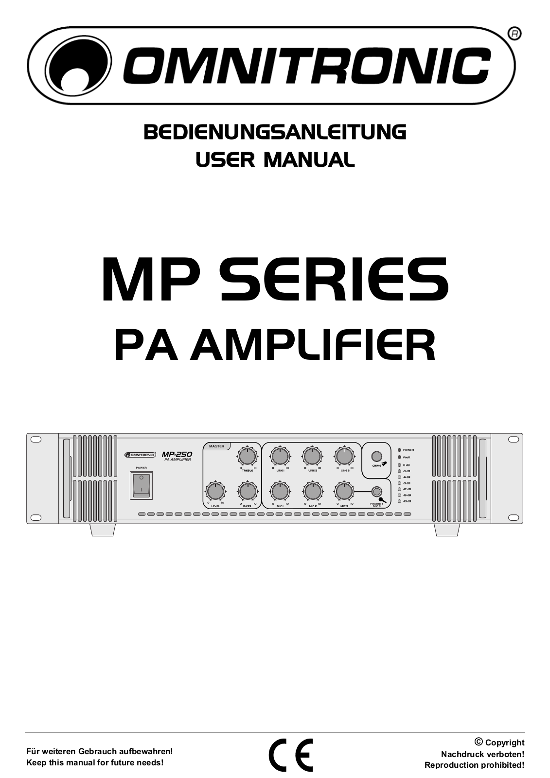 Omnitronic MP-180, MP-60, MP-250, MP-120 User Manual