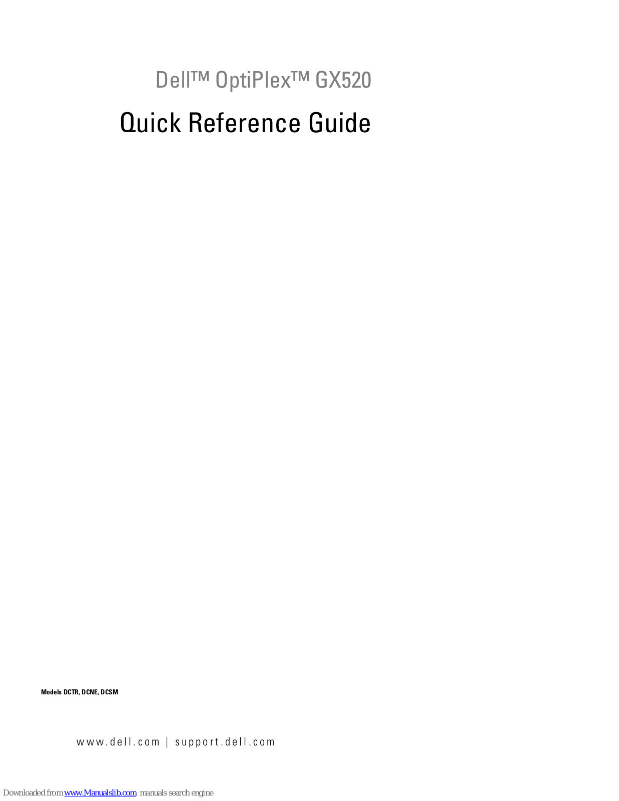 Dell OptiPlex GX250 Quick Reference Manual