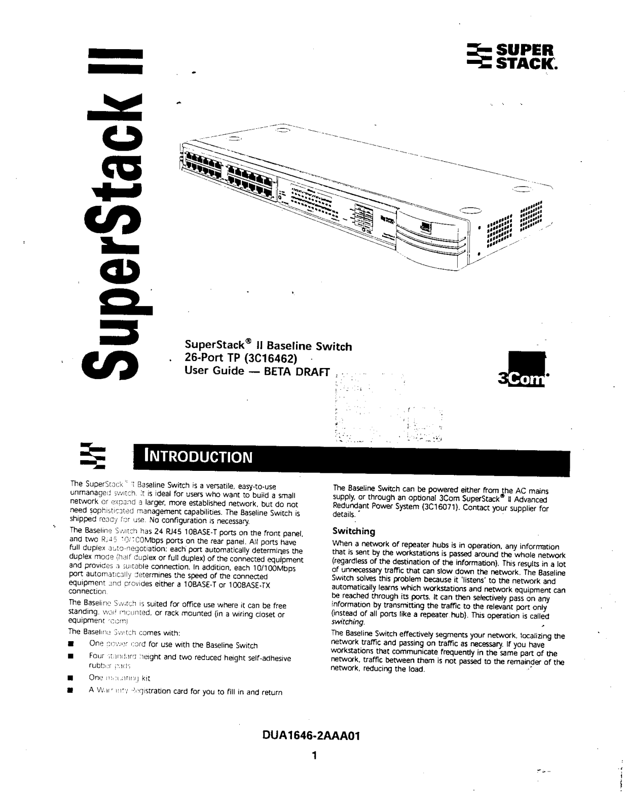 3com 3C16462 Users Manual