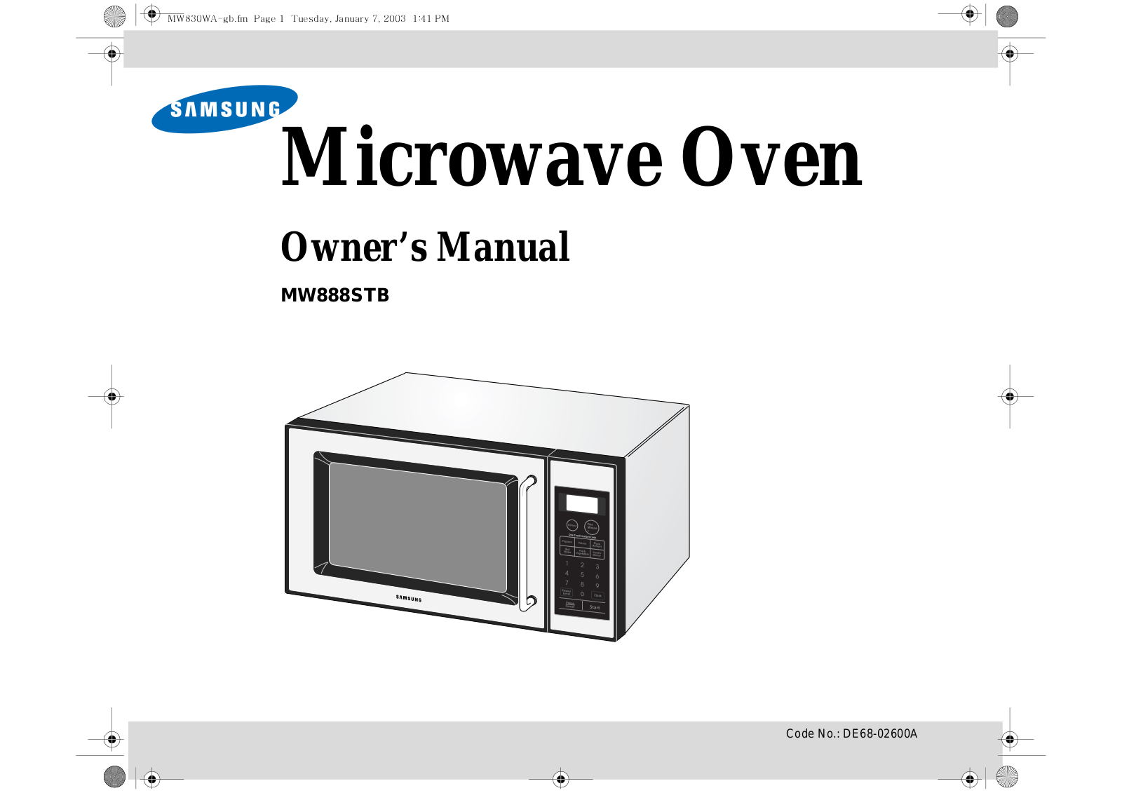 Samsung MW888STB User Manual