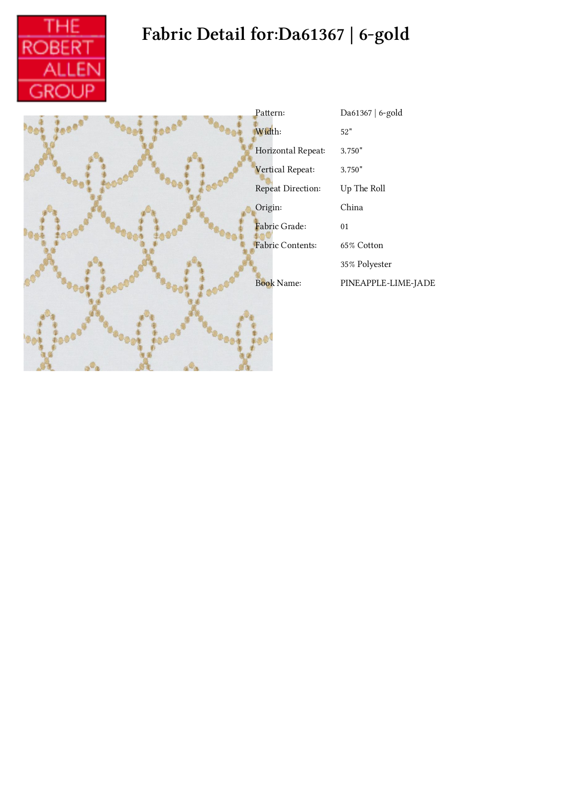 Duralee CRAL7235 Specifications - ManualMachine.com