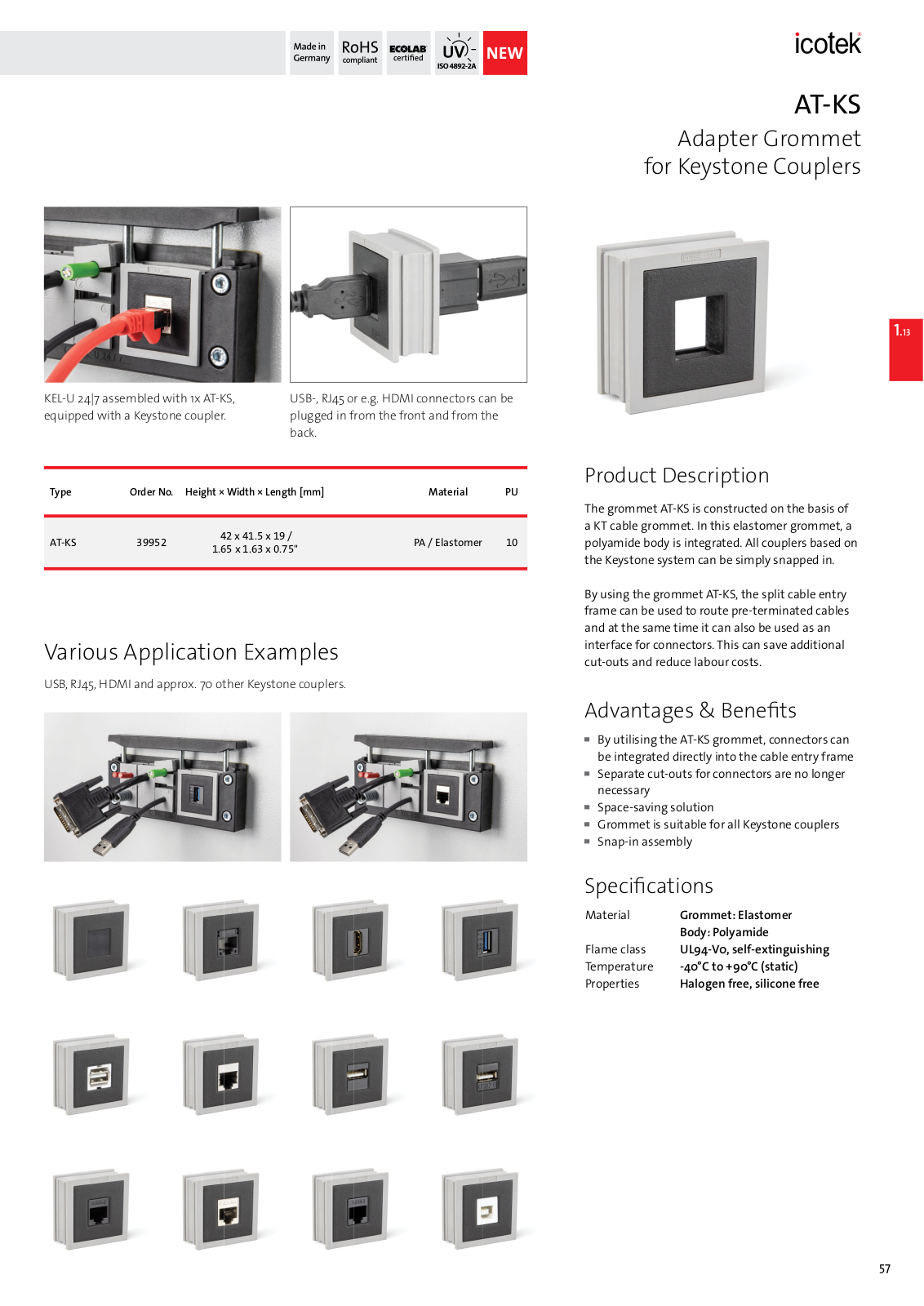 Icotek AT-KS Catalog Page