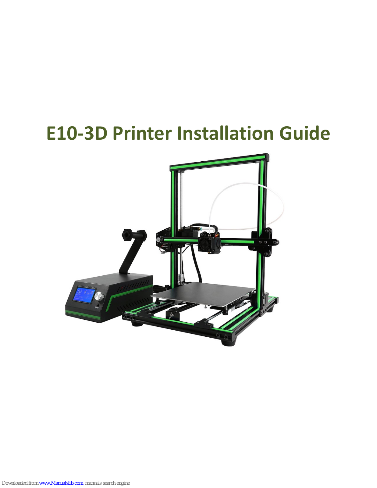 Anet E10 Installation Manual - ManualMachine.com