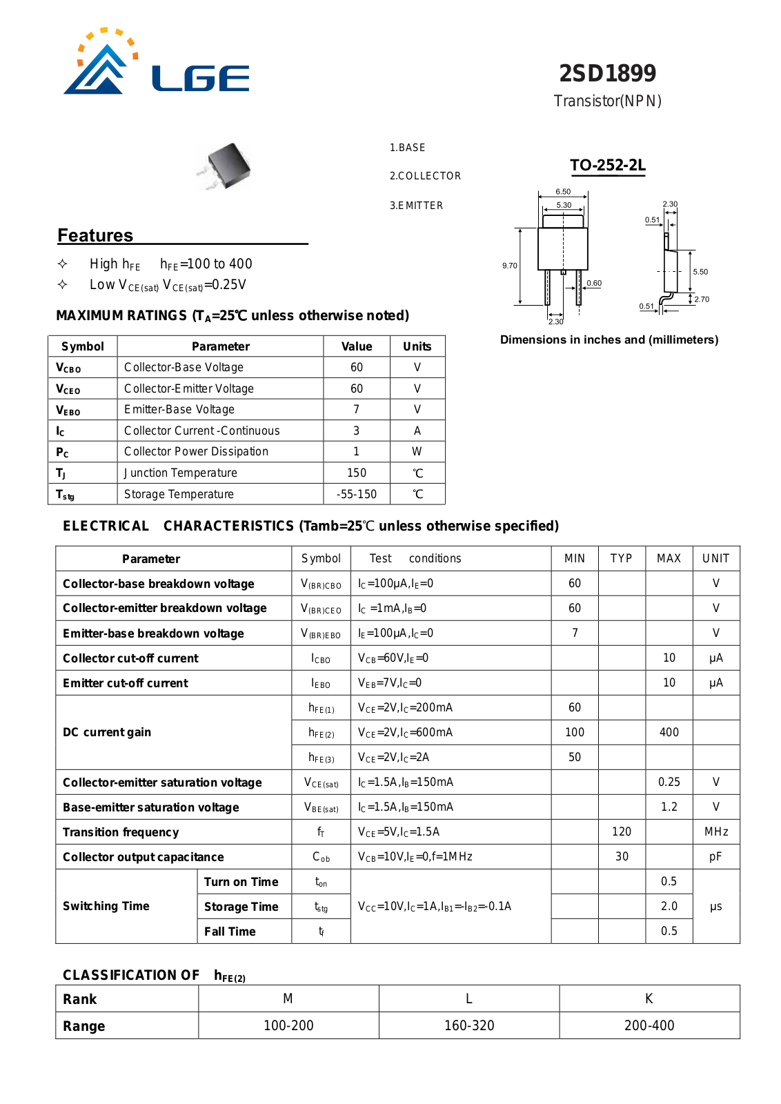 LG 2sd1899 Datasheet - ManualMachine.com