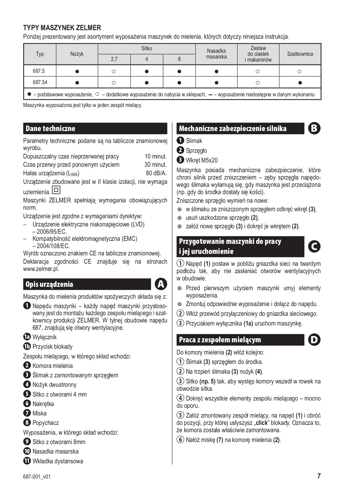 Zelmer 687.5 User Manual