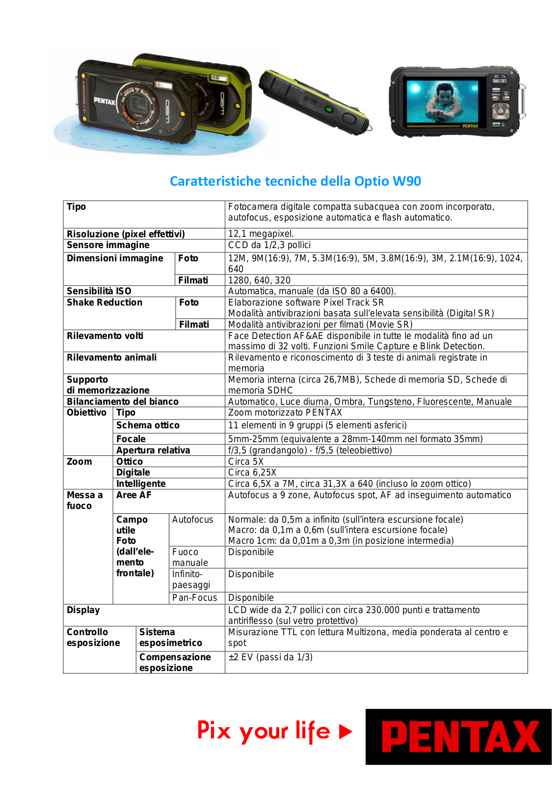 Pentax OPTIO W90 User Manual