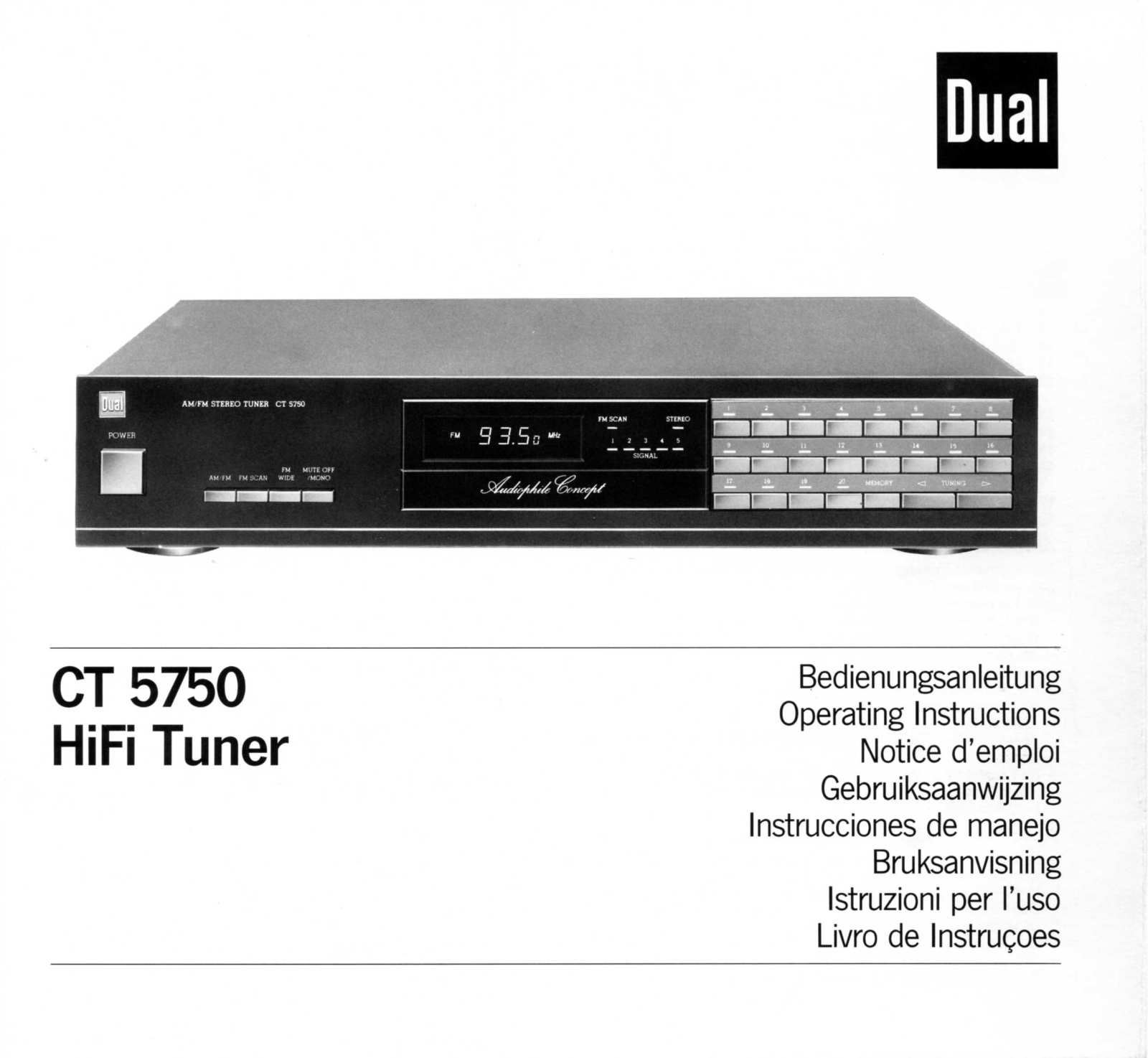 DUAL CT 5750 User Manual