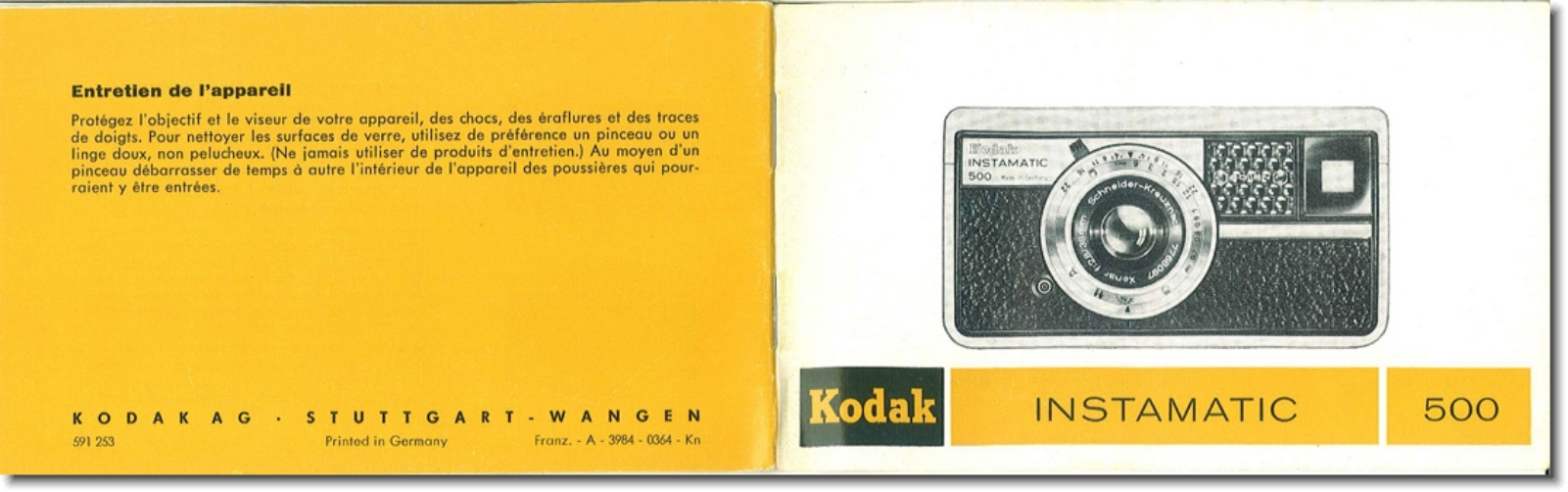 KODAK 500 Instruction Manual