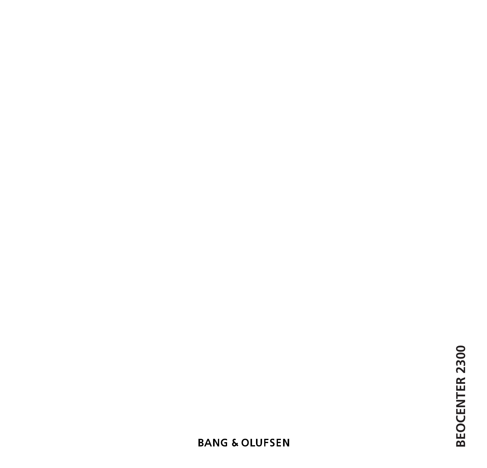 Bang Olufsen Beocenter 2300 Owners Manual