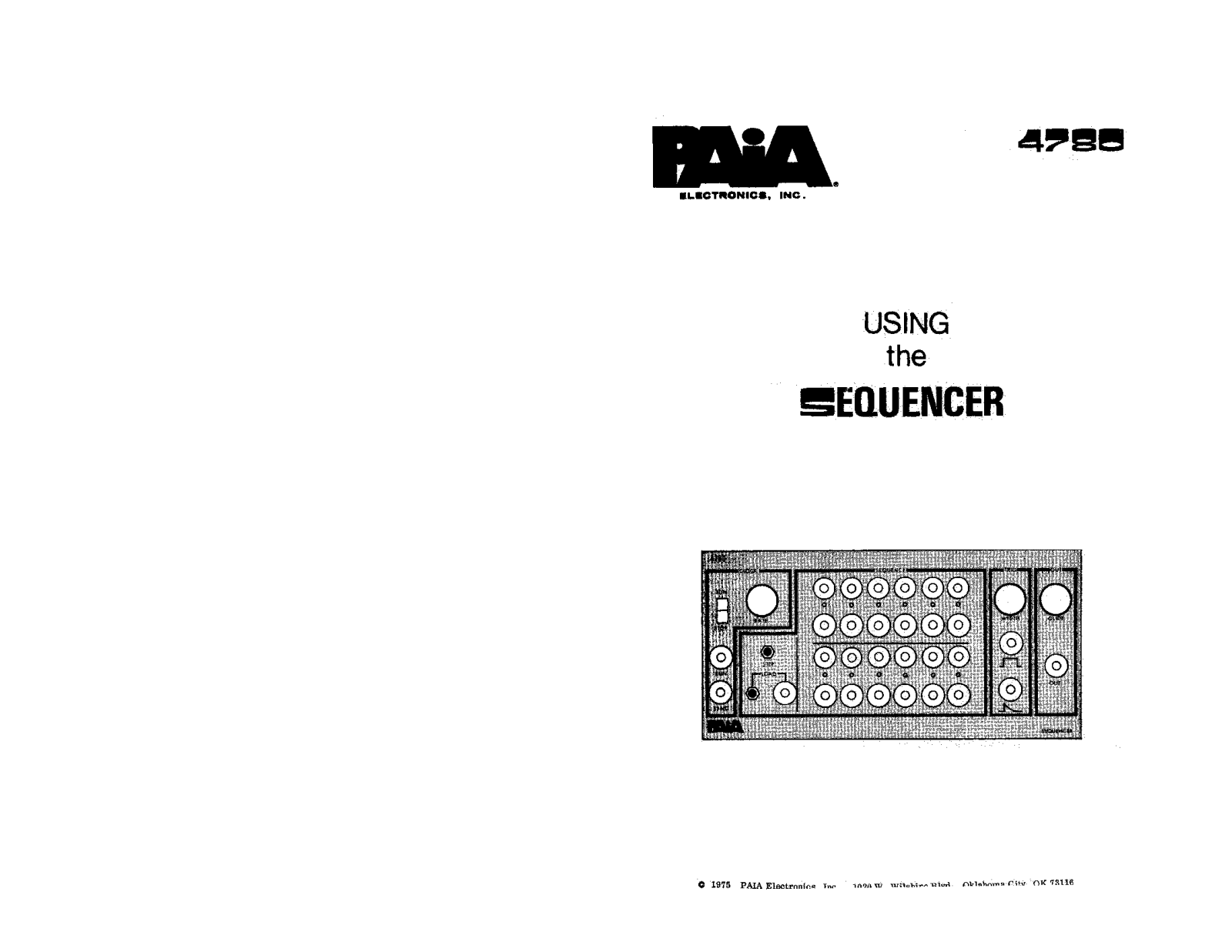 PAiA Electronics 4780 User's Manual