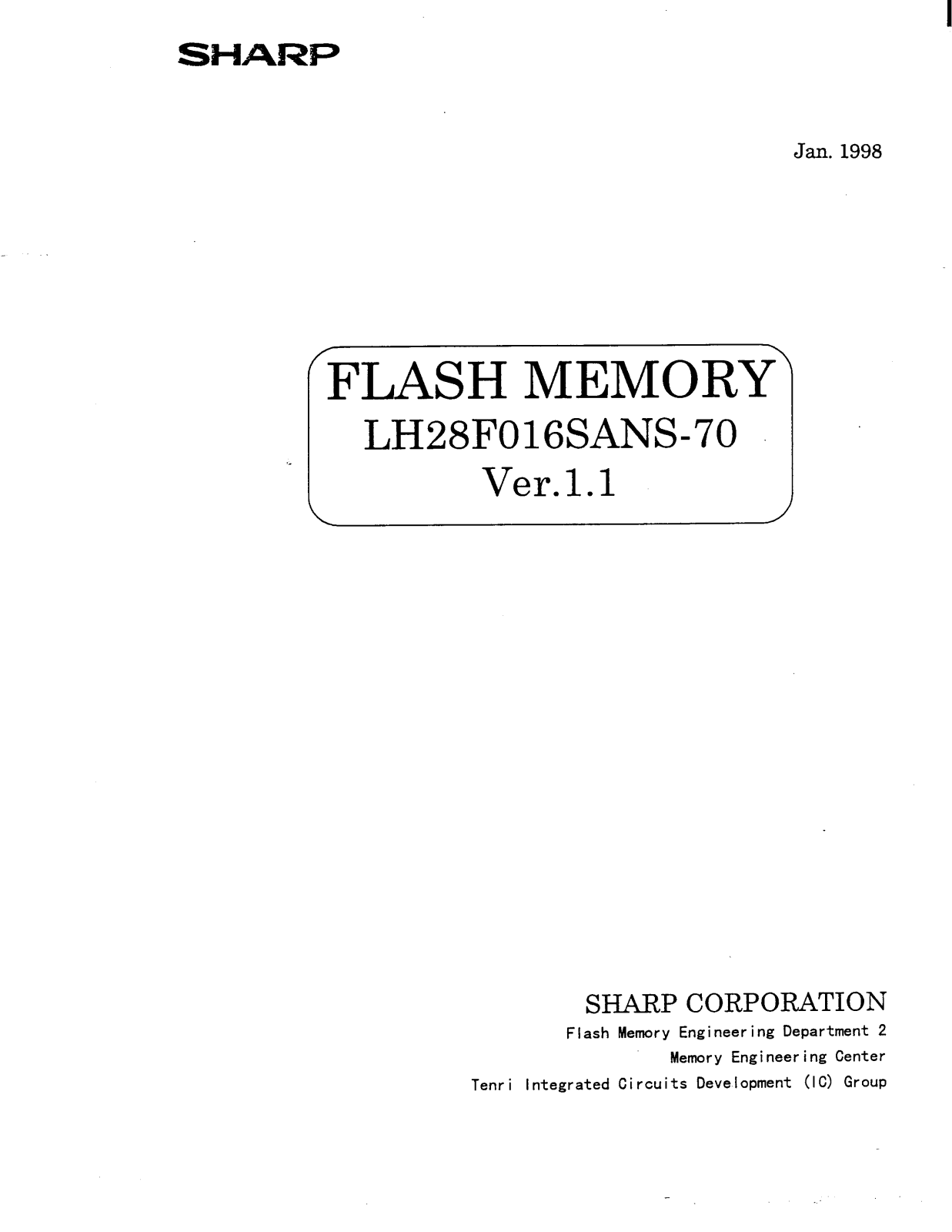 Datasheet LH28F016SANS-70 Datasheet (Sharp) - ManualMachine.com