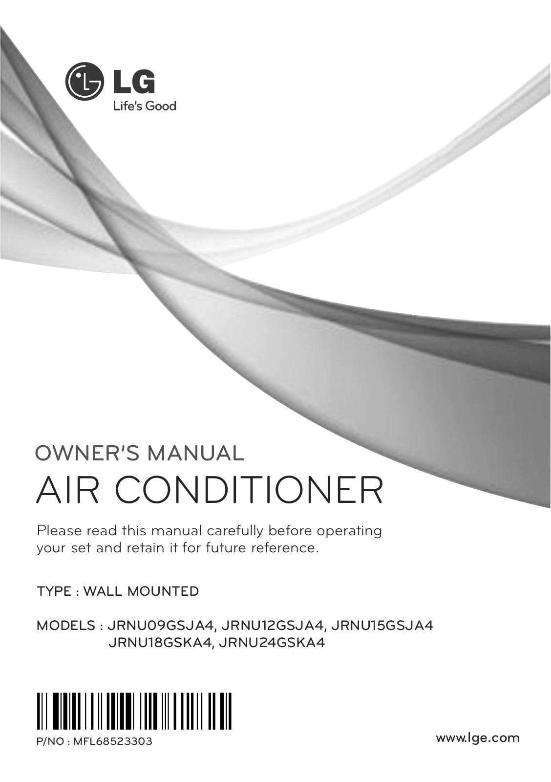 LG JRNU24GSKA4 Owner’s Manual