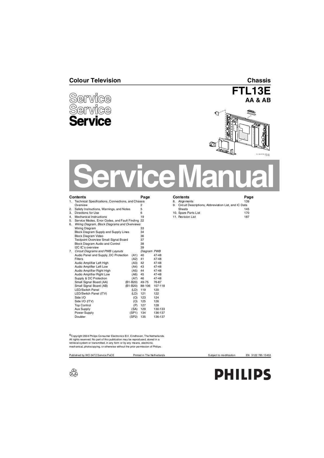 Philips LC4.31E AB Service Manual