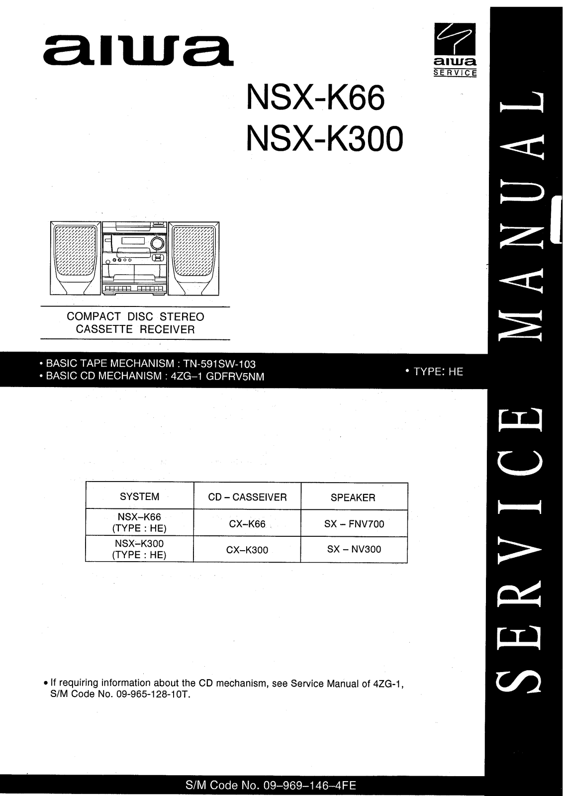 Aiwa NSX-K66, NSX-K300 User Manual