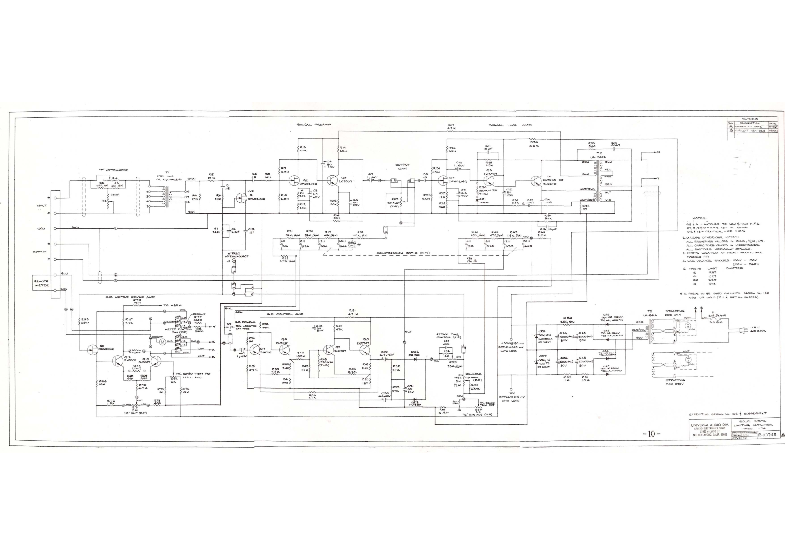 Studio 1176 Schematic