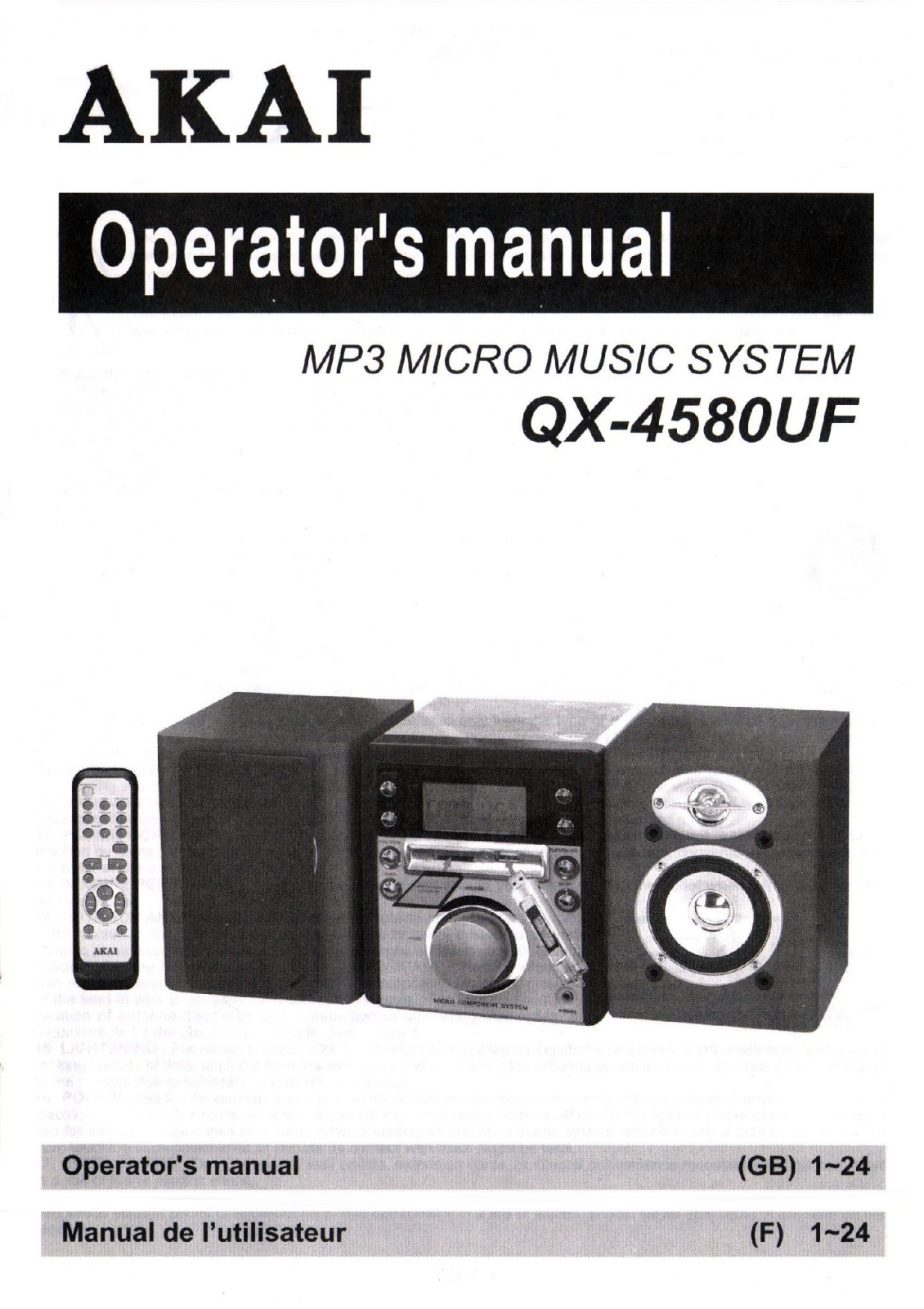 Akaï QX-4580 User Manual