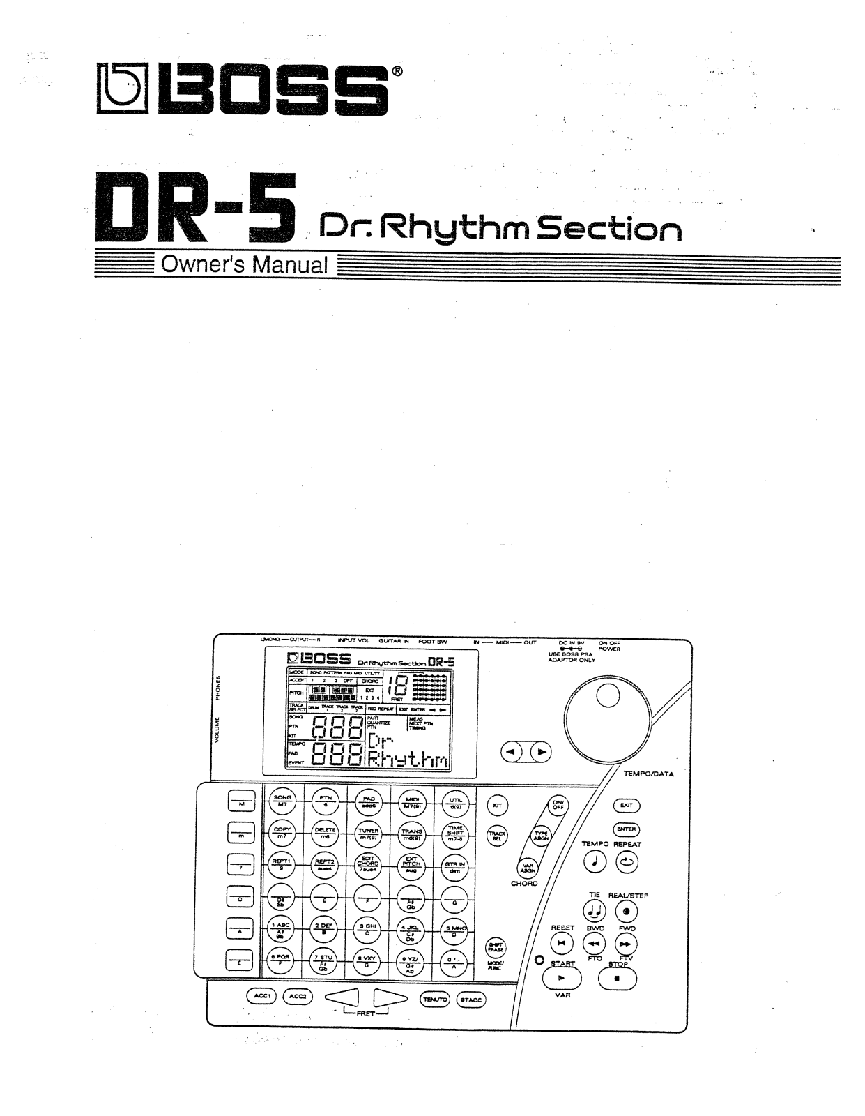 Boss DR-5 User Manual
