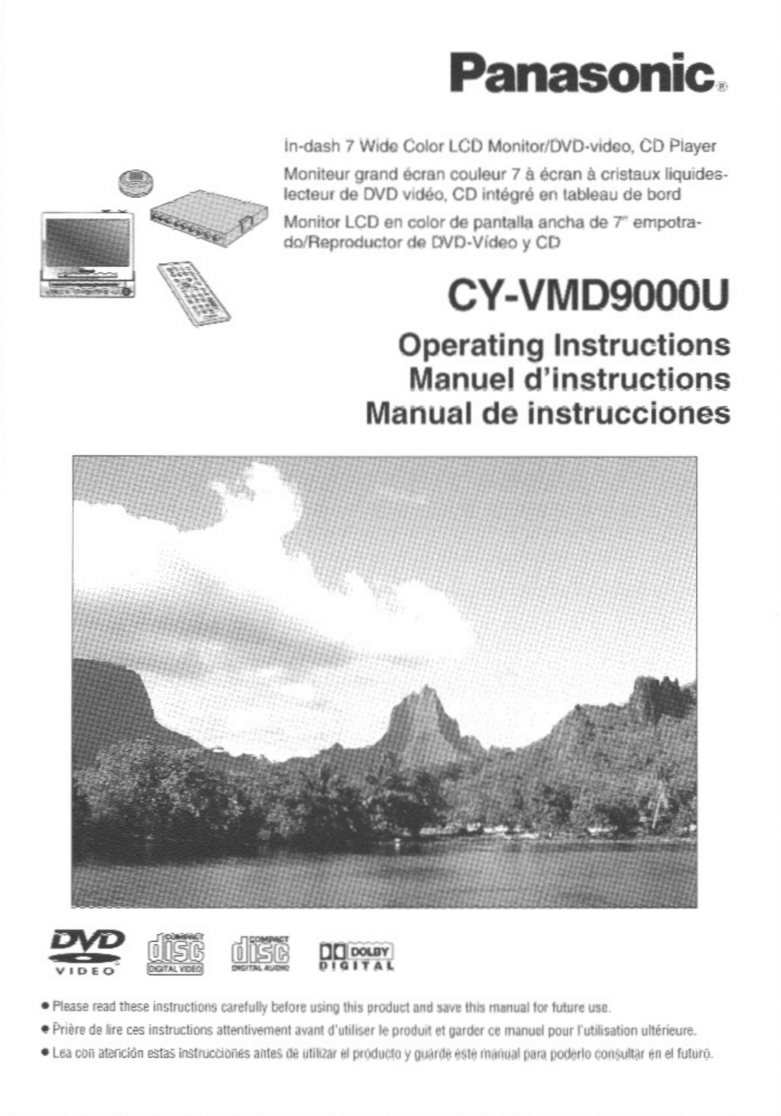 Panasonic cy-vmd9000u Operation Manual