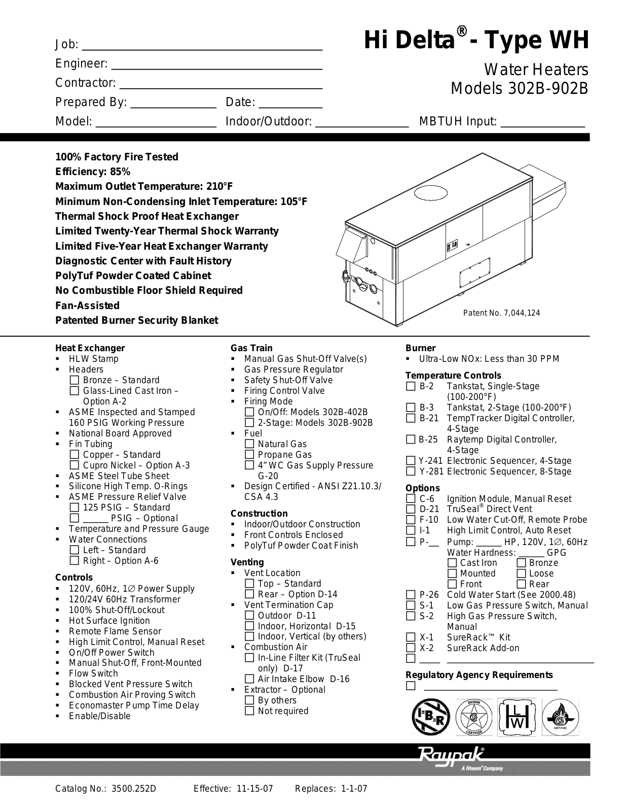 Raypak 302B-902B User Manual