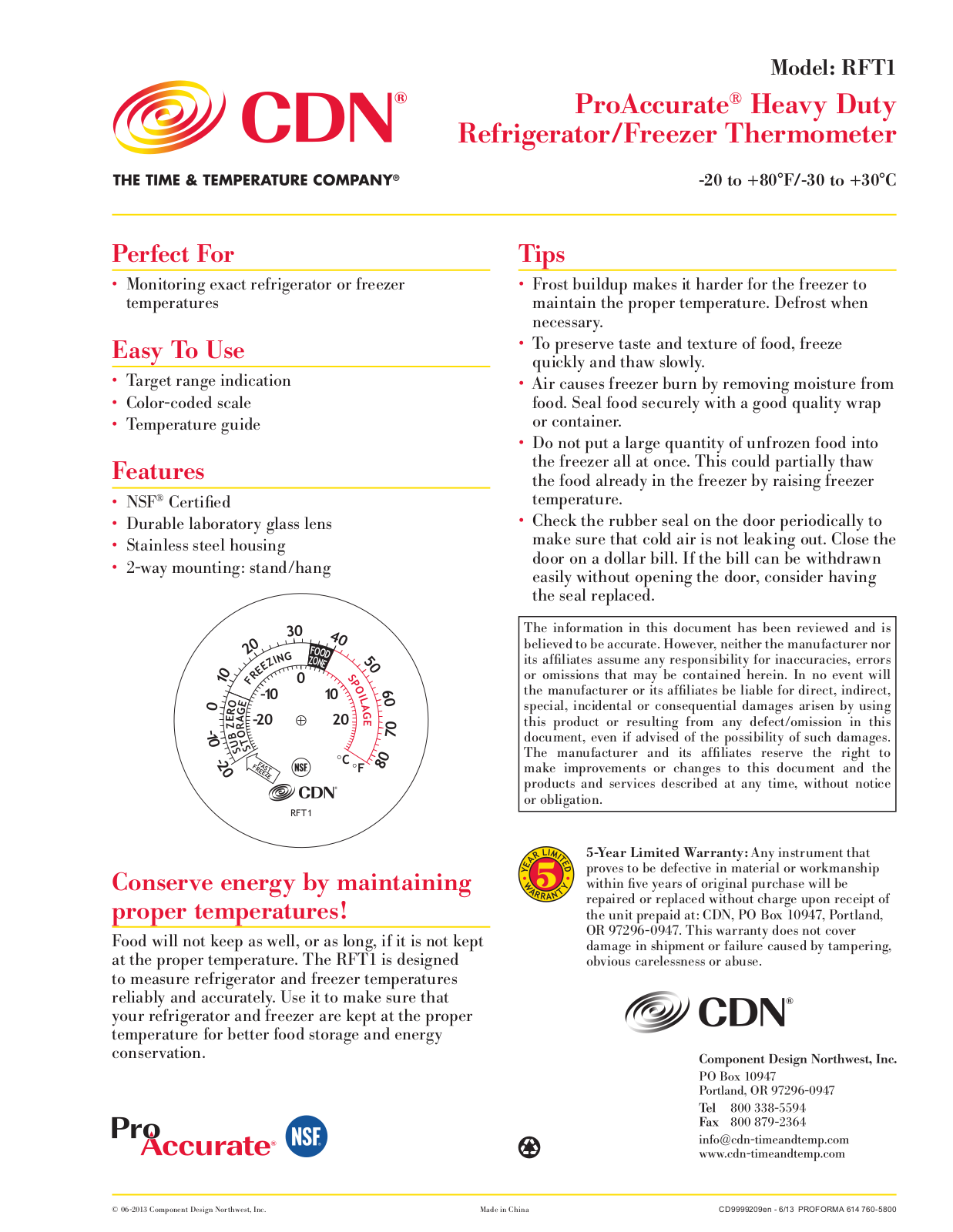 CDN RFT1 User Manual