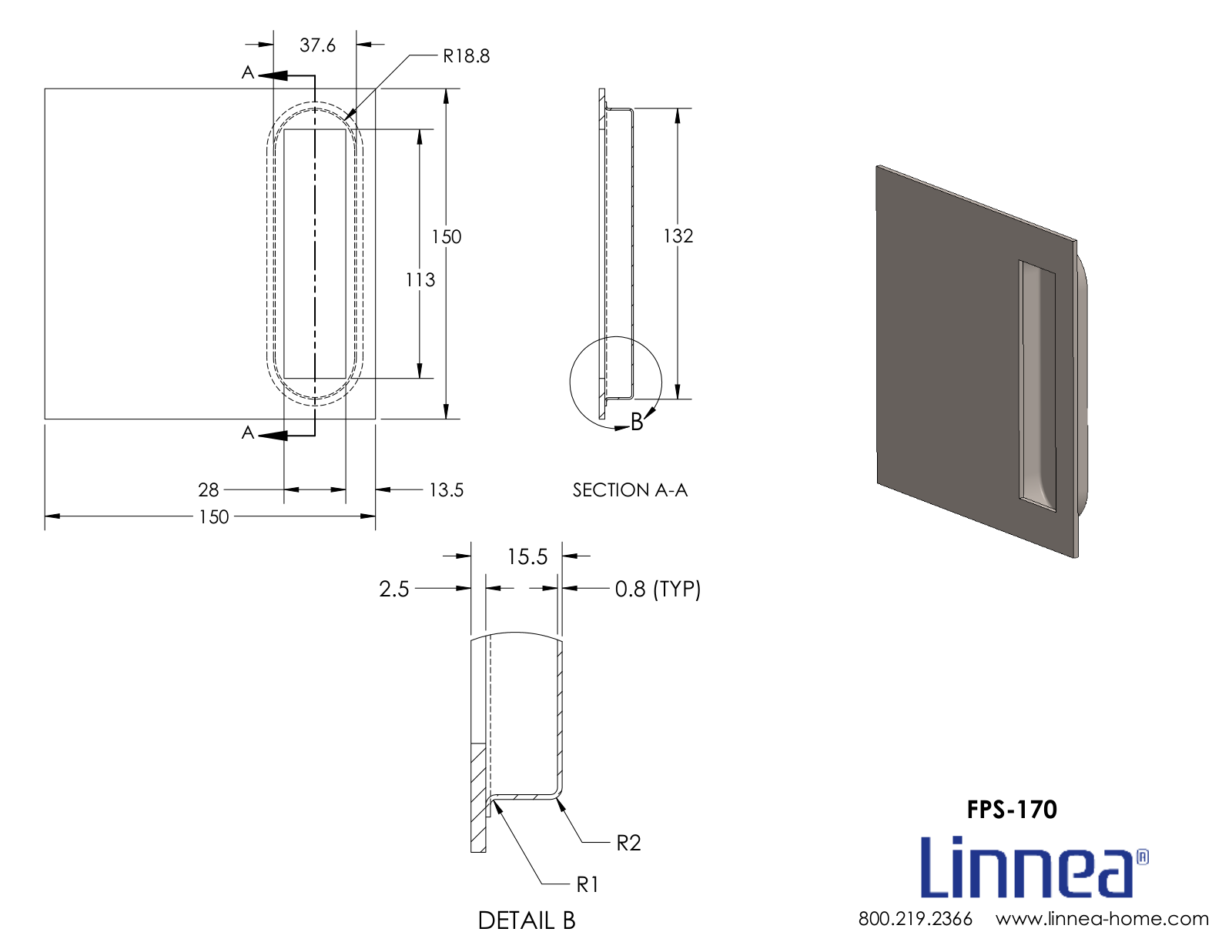 Linnea LNNE9750 Dimensions - ManualMachine.com