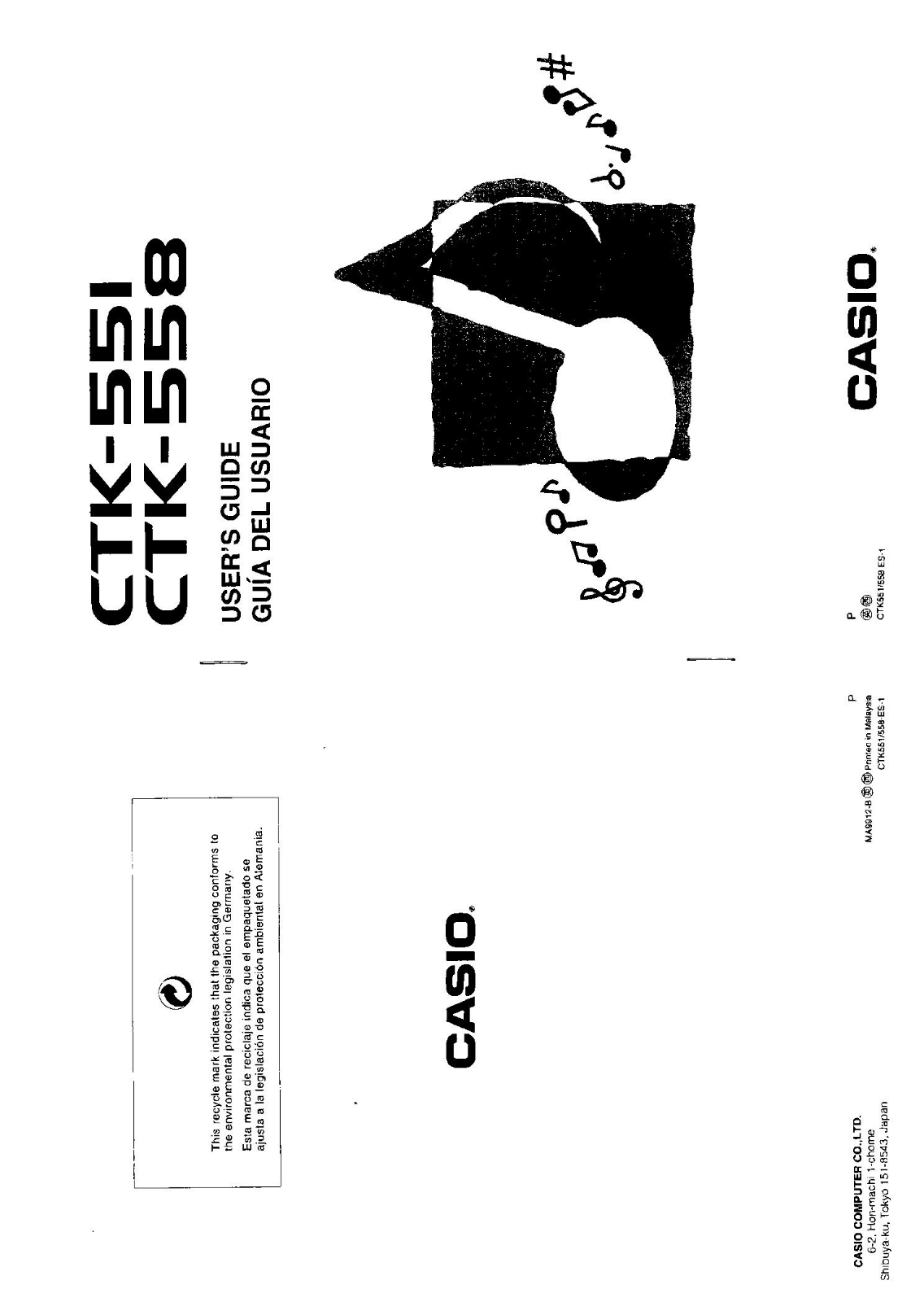 Casio CTK-551, CTK-558 Manual