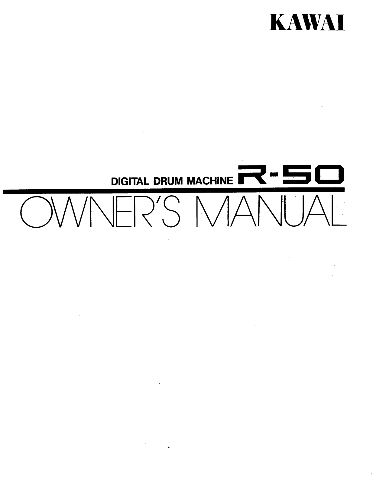 Kawai R-50 User Manual