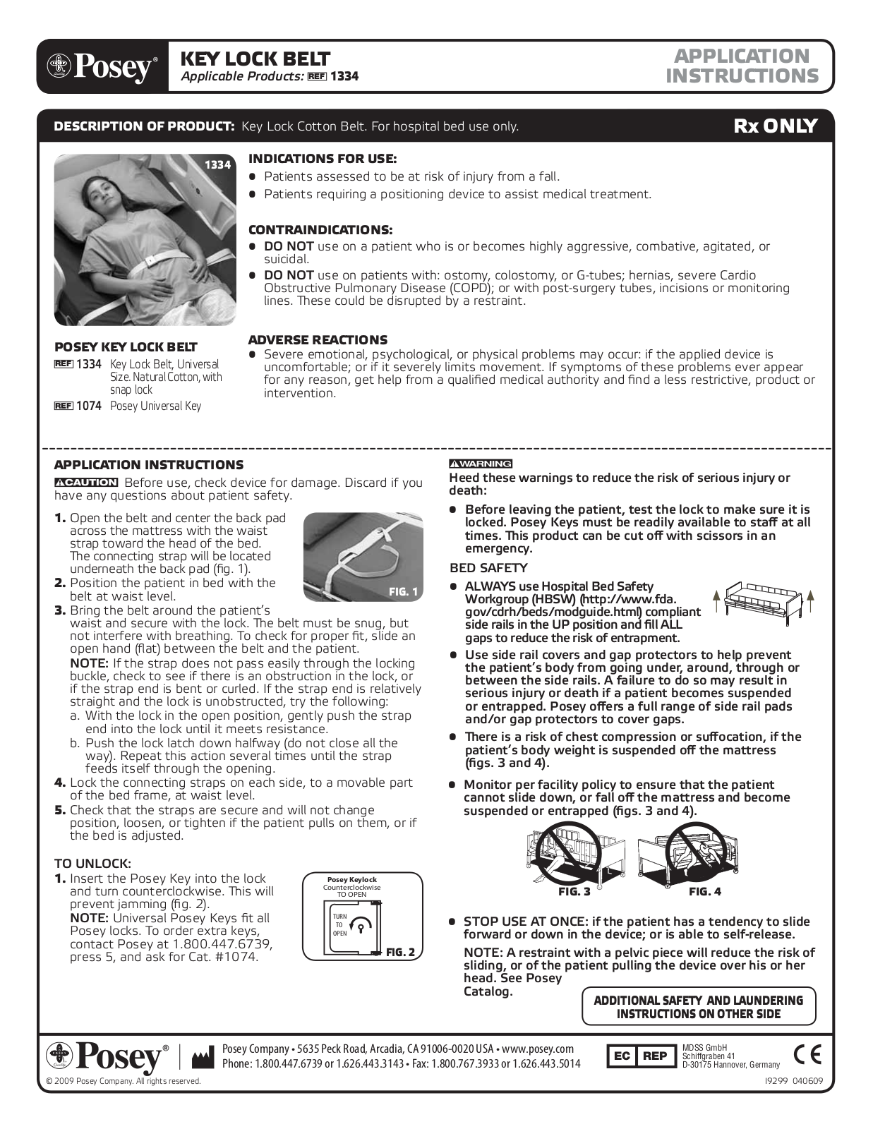 Posey Key Lock Belt User Manual