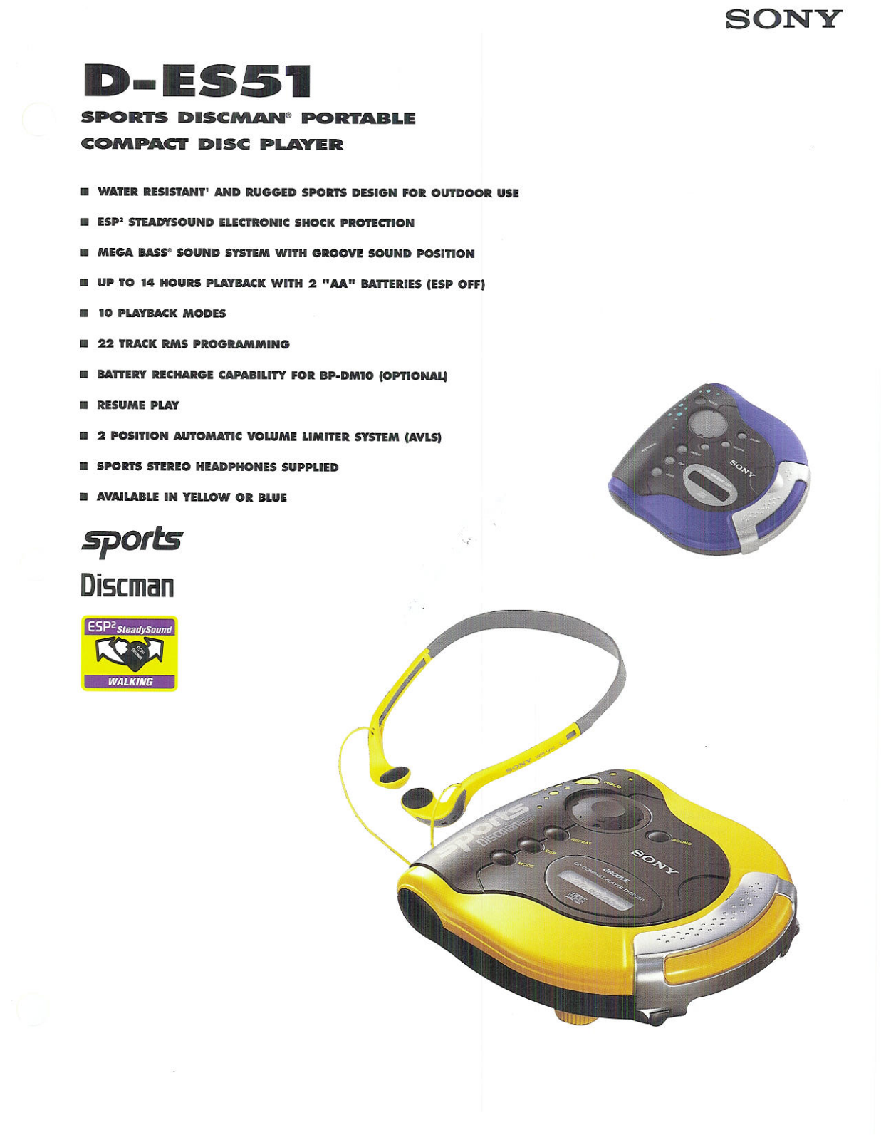 Sony D-ES51 BROCHURE