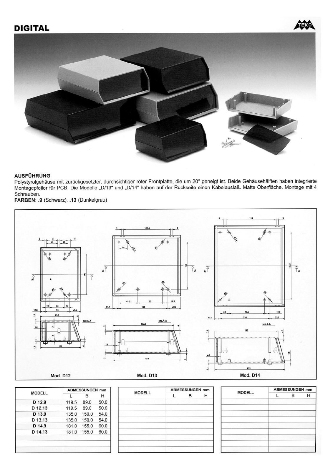 TEKO D12 Datasheet - ManualMachine.com