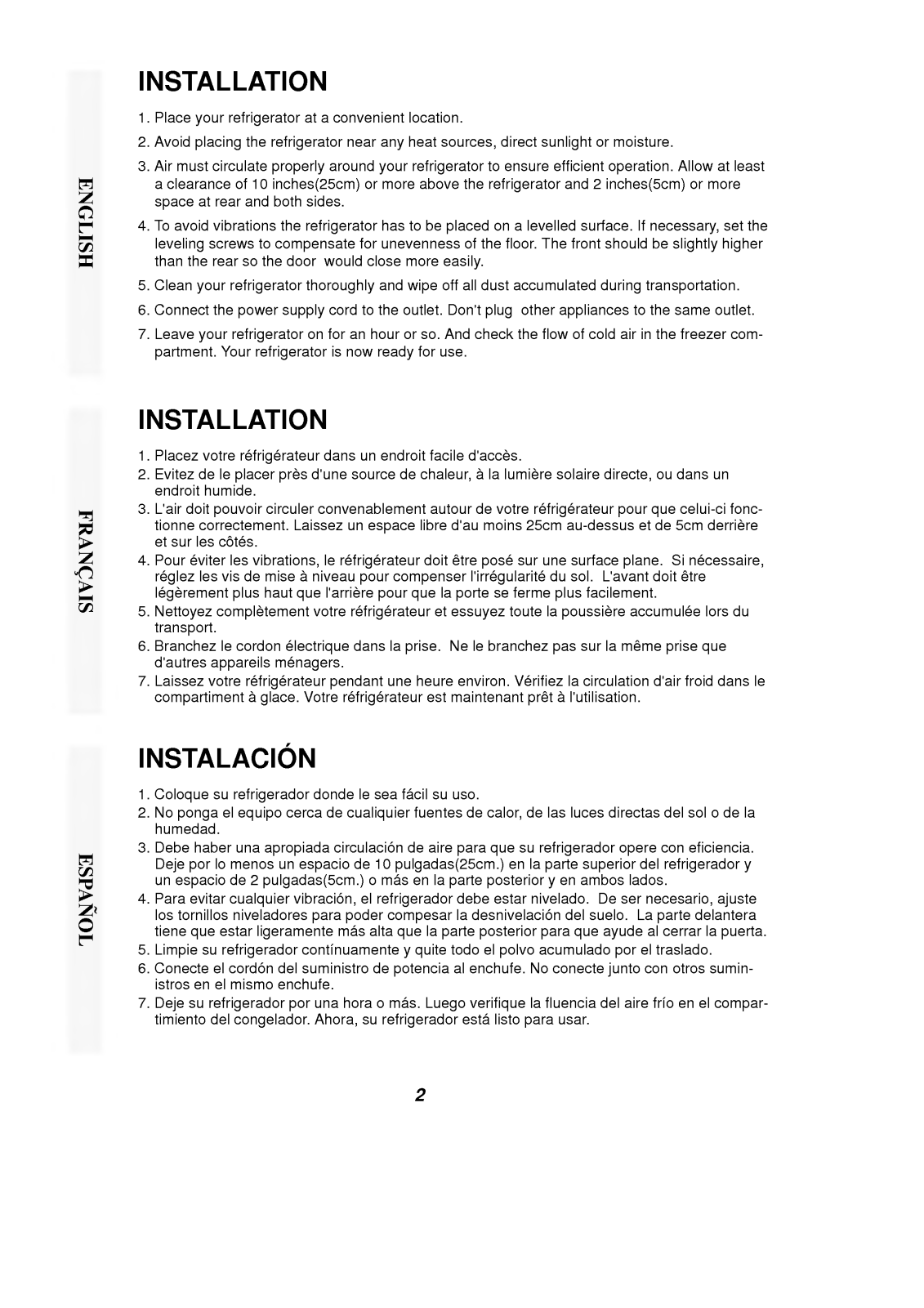 LG GR-652CSF User Manual