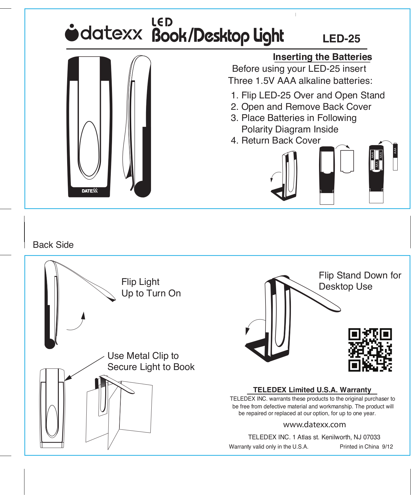 Datexx LED-25 User Manual