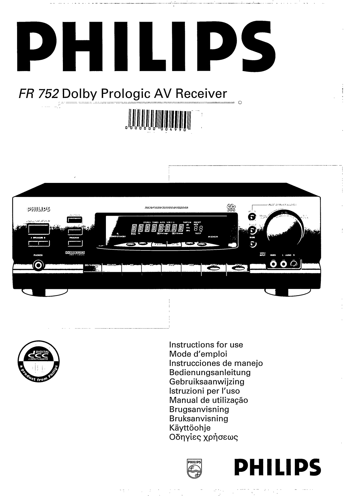 Philips FR-752 Owners Manual