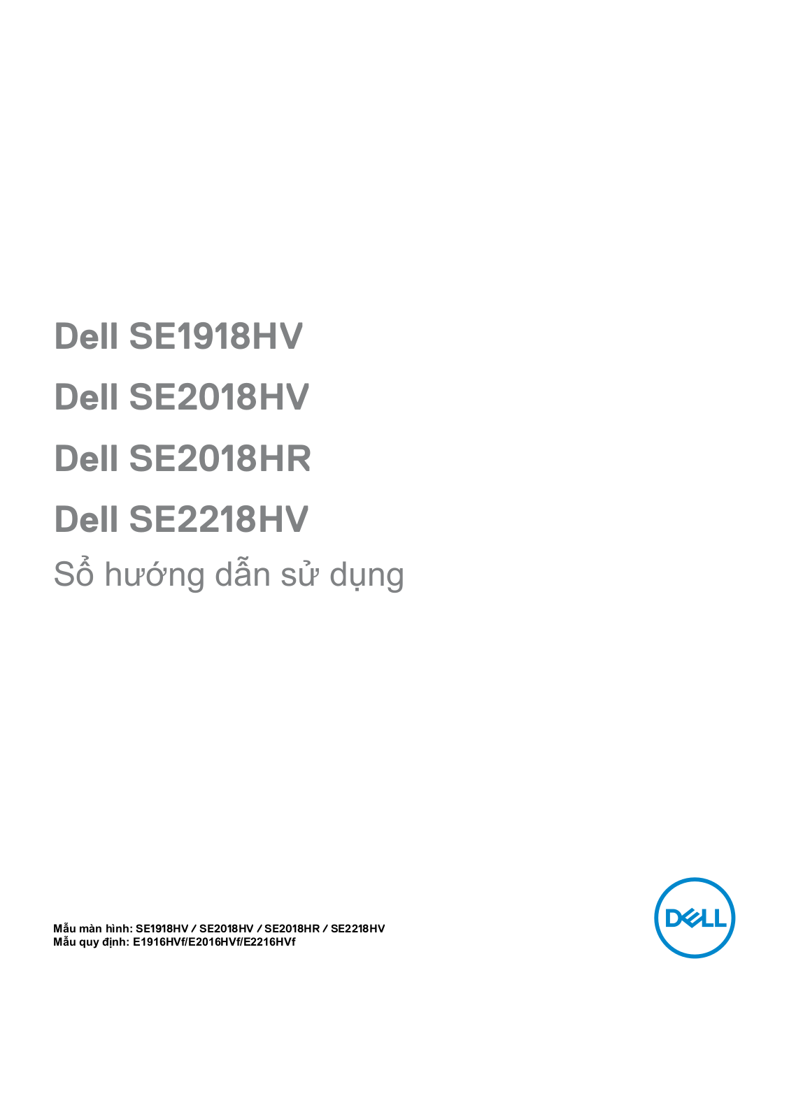 Dell SE2018HV User Manual