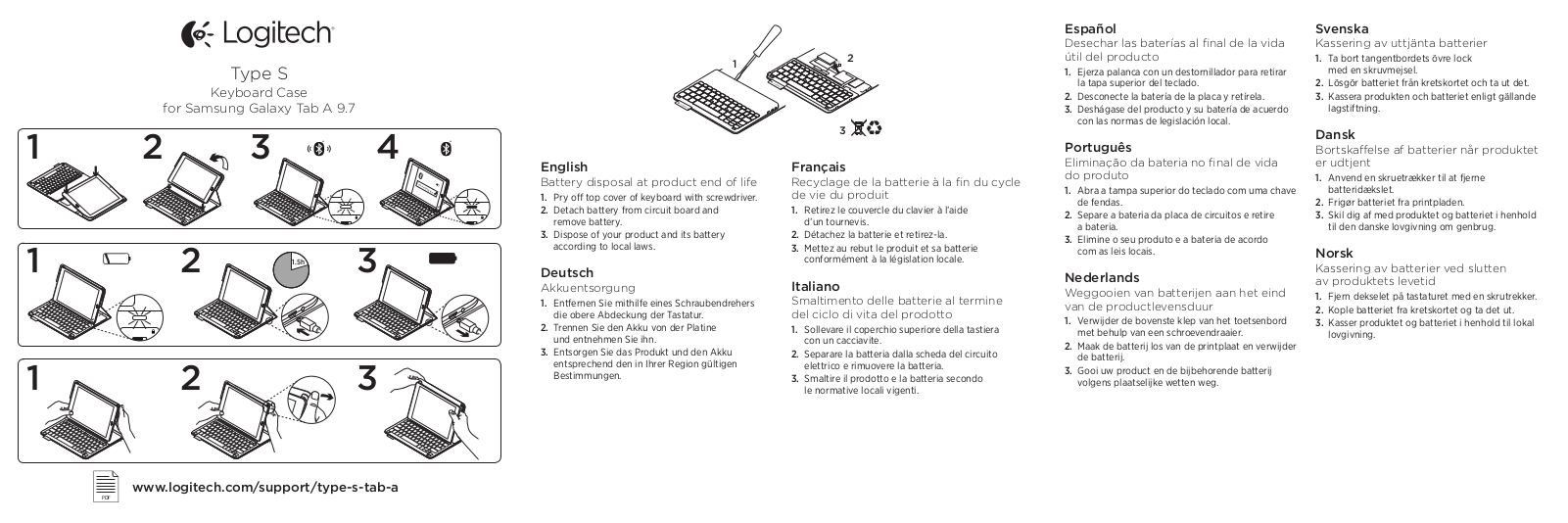 Logitech Type S Keyboard Case Setup Guide