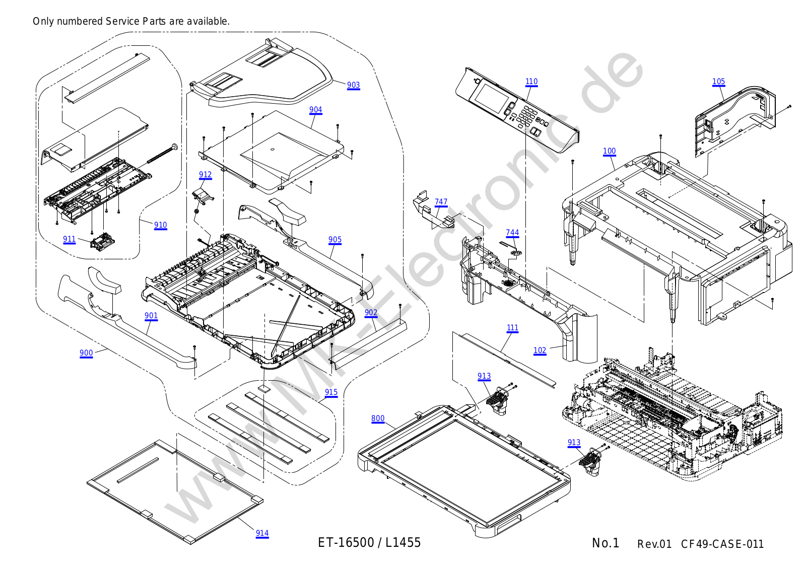 Epson L1455 Exploded Diagrams