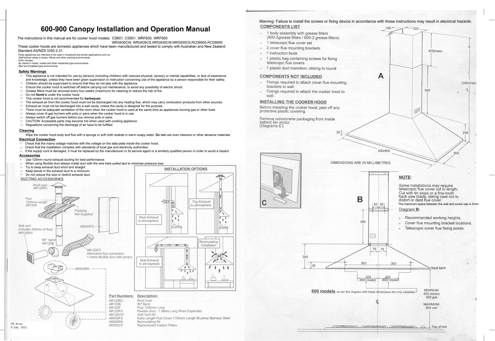 AEG ERCE9025BK User Manual