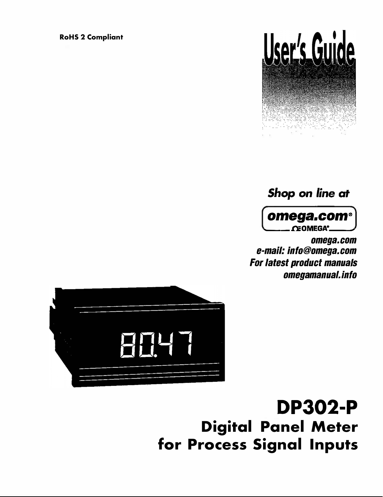 Omega DP302-P User guide - ManualMachine.com