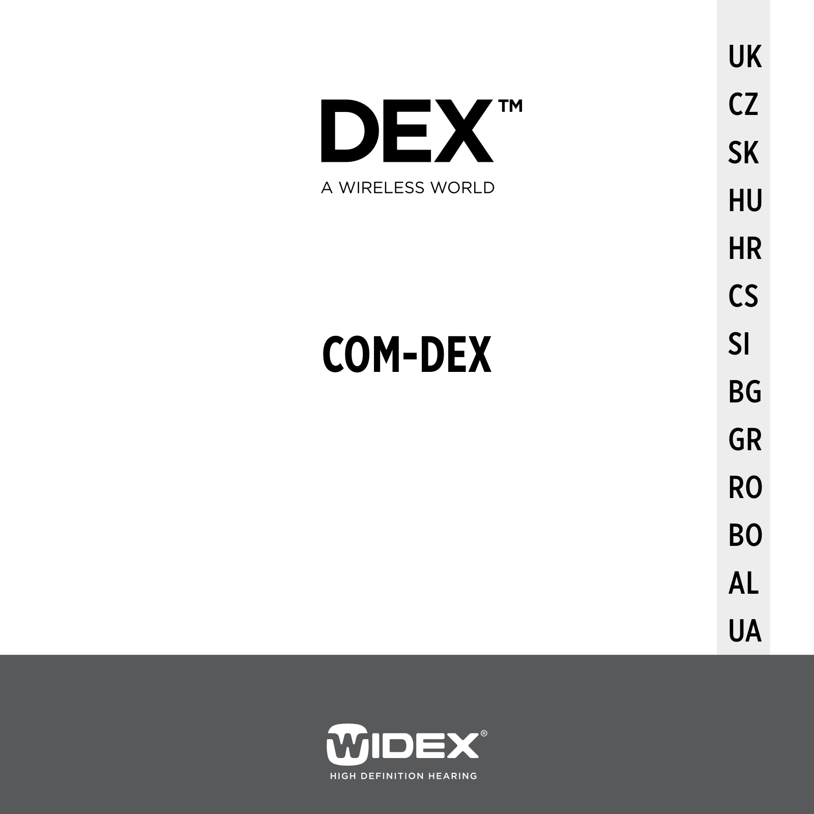 Widex COM-DEX User Manual