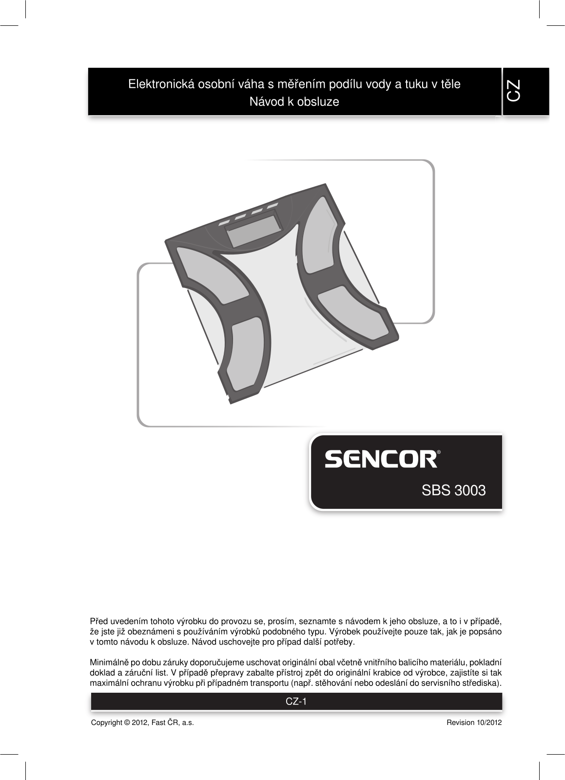 Sencor SBS 3003 User Manual