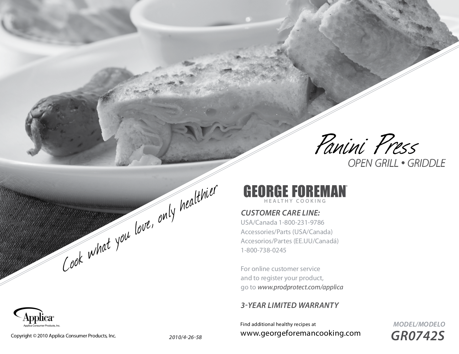 George Foreman GR0742S User Manual