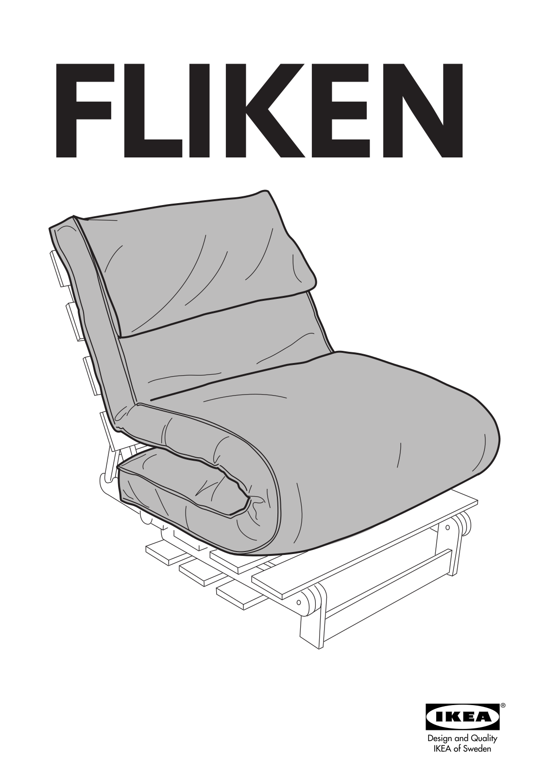 IKEA MASSUM FLIKEN FUTON CHAIR COVER Assembly Instruction